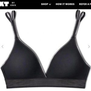 Knix Knixteen Black Bralette for Teens Silver Trim Size Small NEW WITH TAGS NWT